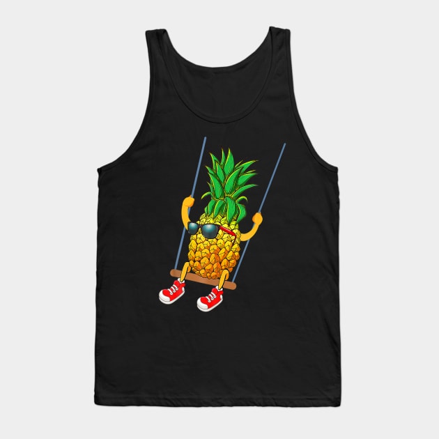 Funny swinging pineapple swinger sunglasses summer Tank Top by Tianna Bahringer